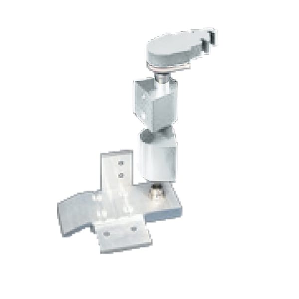 International Door Closers 3/4 Offset Pivot Set For Left 1/8 Recessed Doors, AL Baked Satin Aluminum Paint OP-5001-AL - main